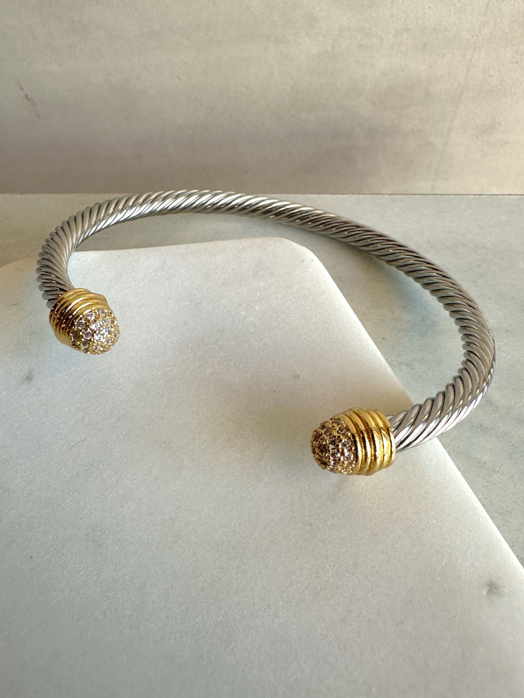 Cable Two Tone Bangle