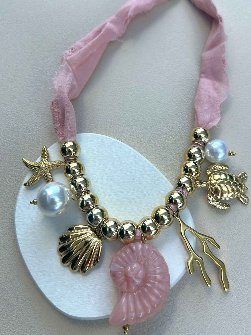 Stainless Steel Multi Charms Necklace