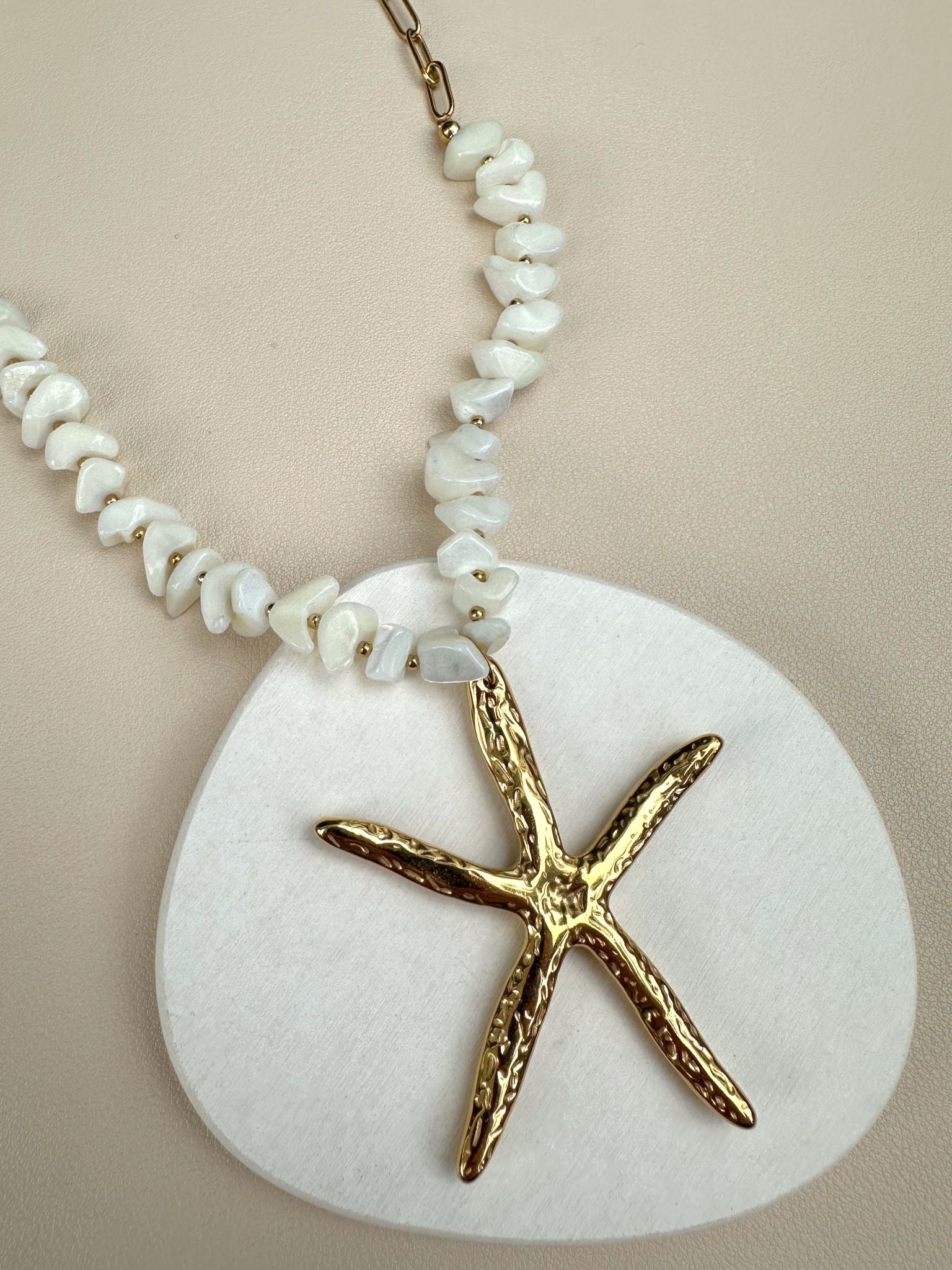 Starfish & Stone Necklace