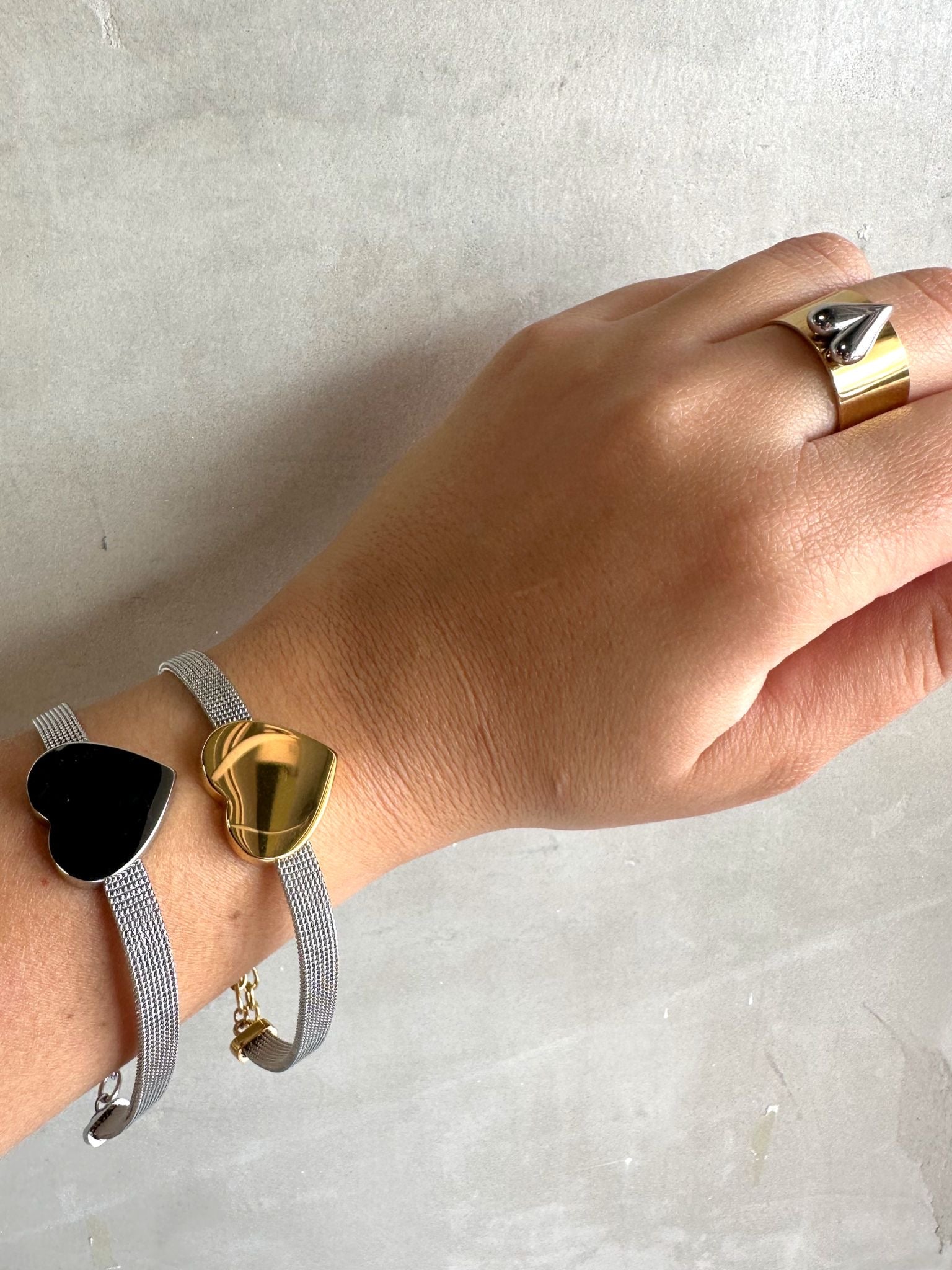 Heart & Mesh Bracelet