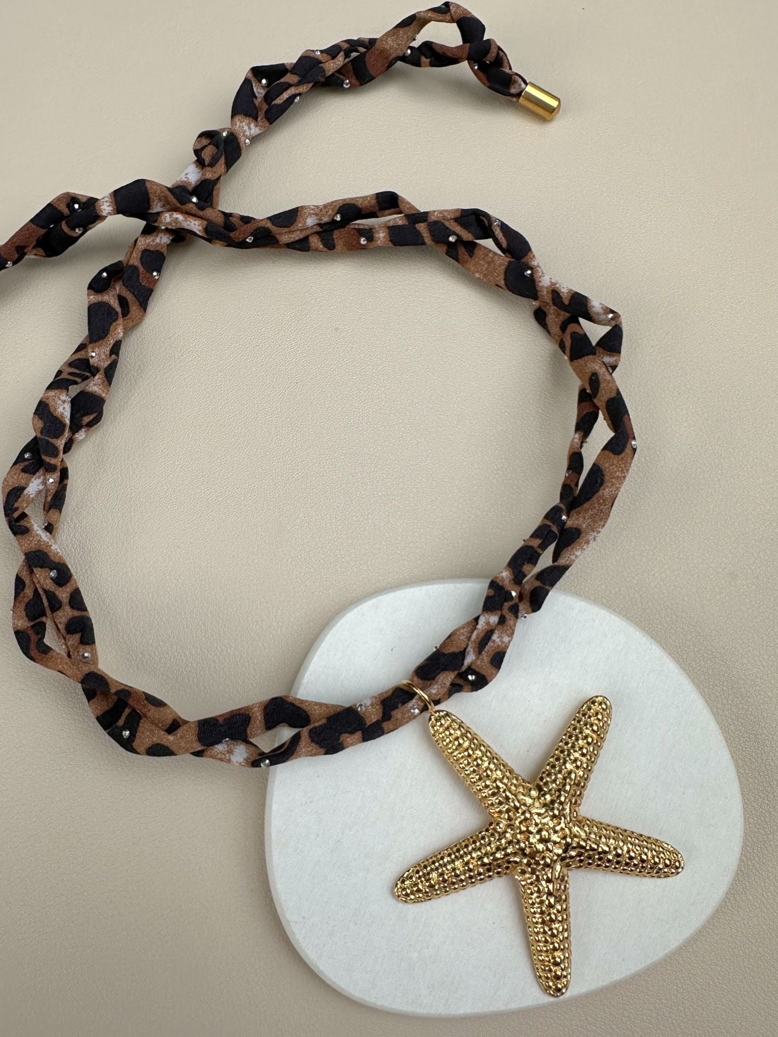 Starfish & Animal Print Necklace