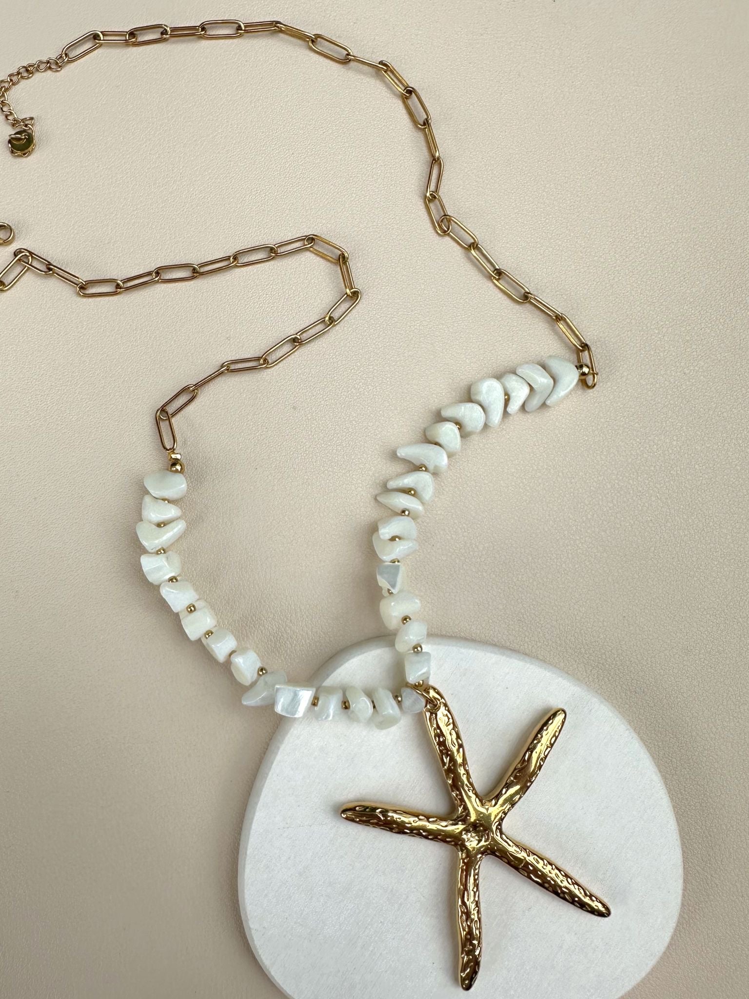 Starfish & Stone Necklace