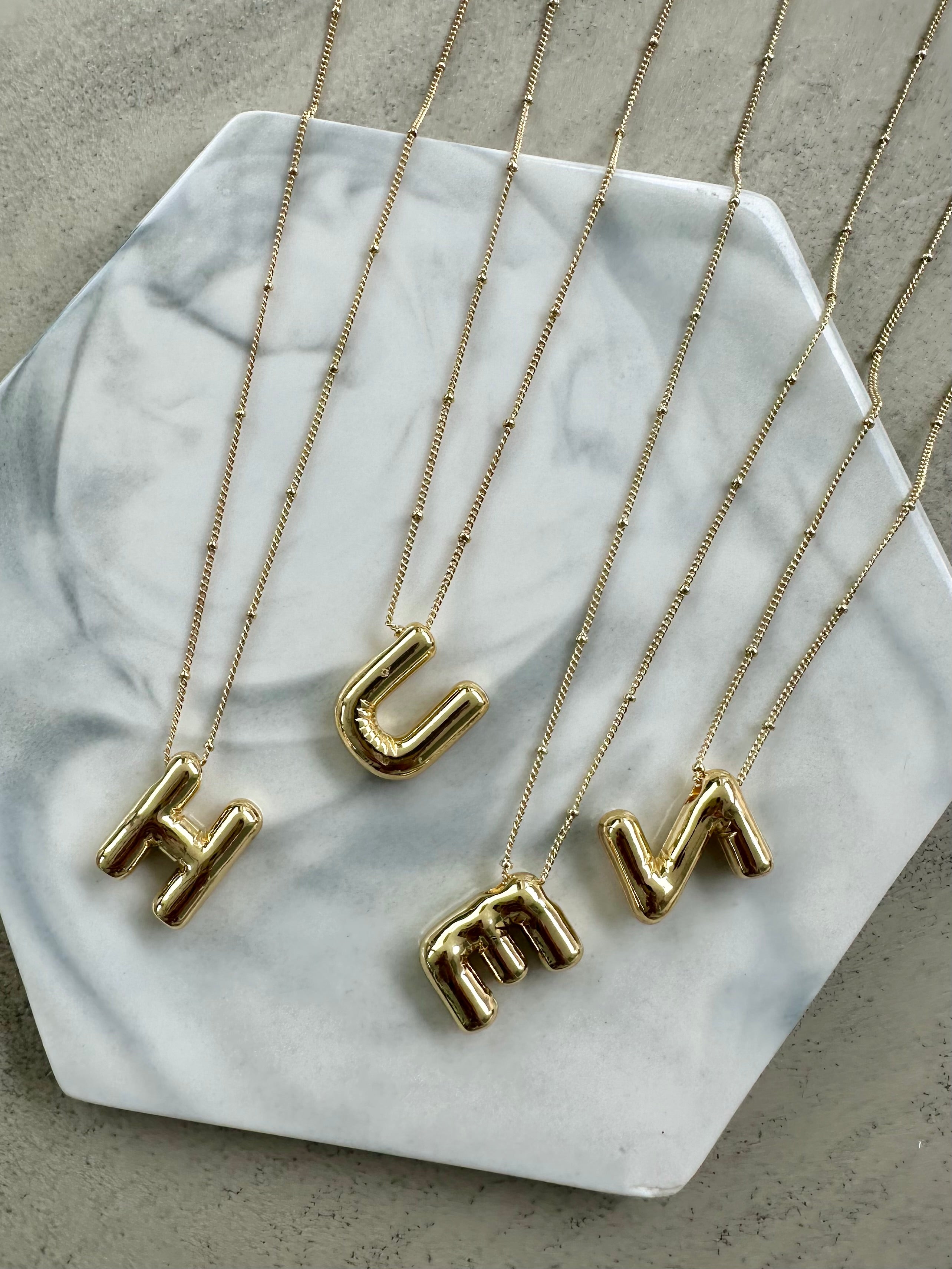 Gold 3D Balloon Initials (with box)