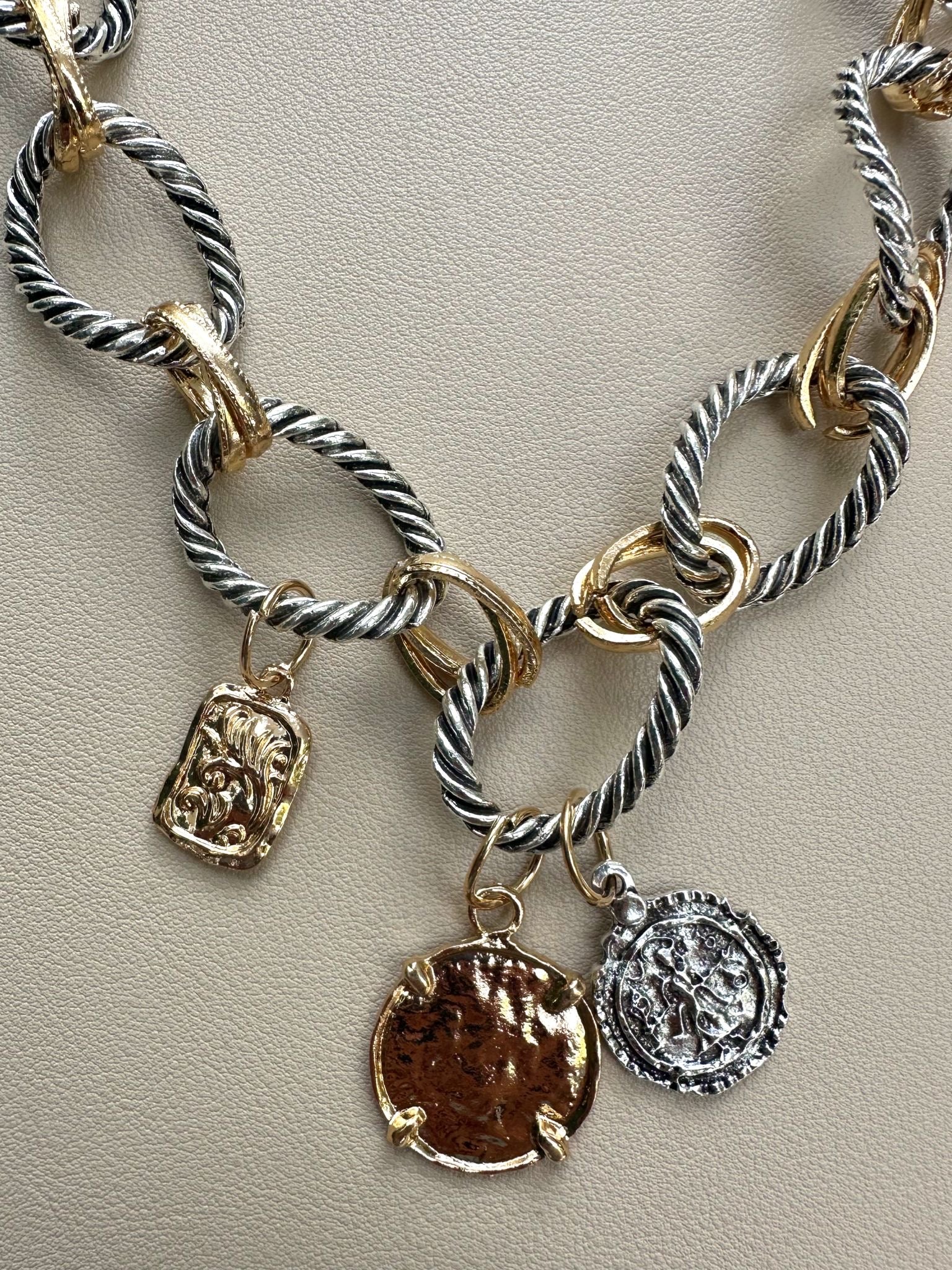 Twisted Two Tone Necklace