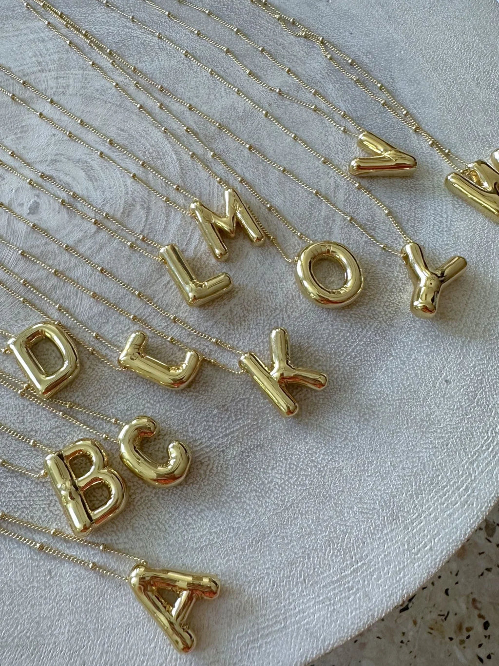 Gold 3D Balloon Initials (with box)